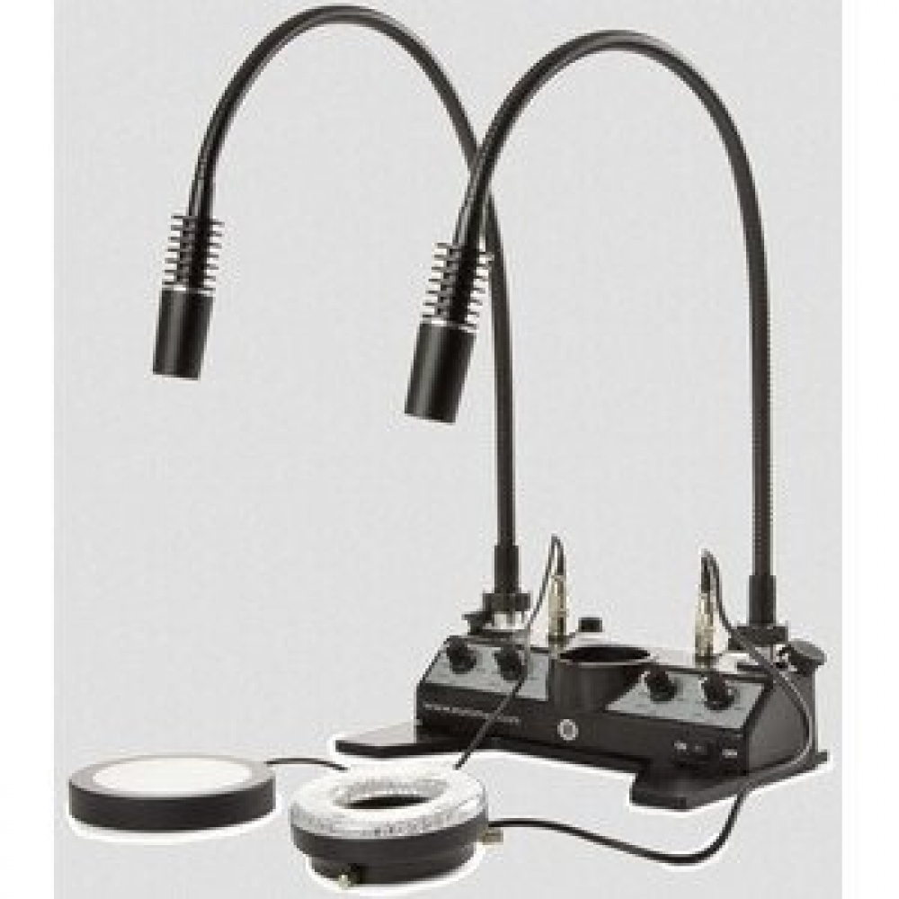Euromex Illumination station LE.5212, 2 goosenecks, 395nm, ring and transmitted light - 120462928