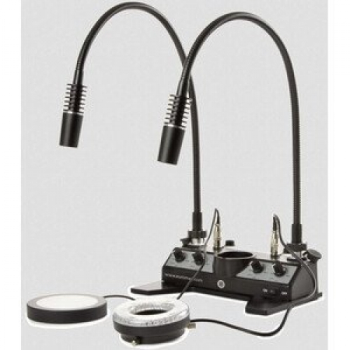 Euromex illumination station LE.5212, 2 goosenecks, ringlicht and transmitted - 120462924