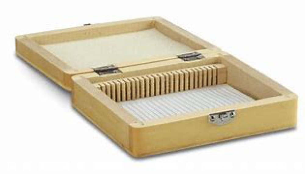 Euromex wooden box for 25 slides ( 76x26mm ), PB.5180