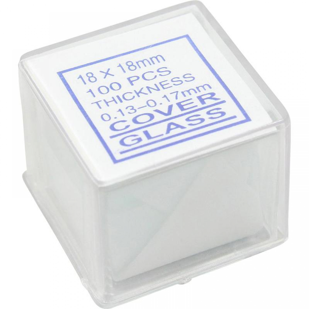 Omegon cover glasses 18x18mm, 0.13-0.17mm, 100pcs - 130133307