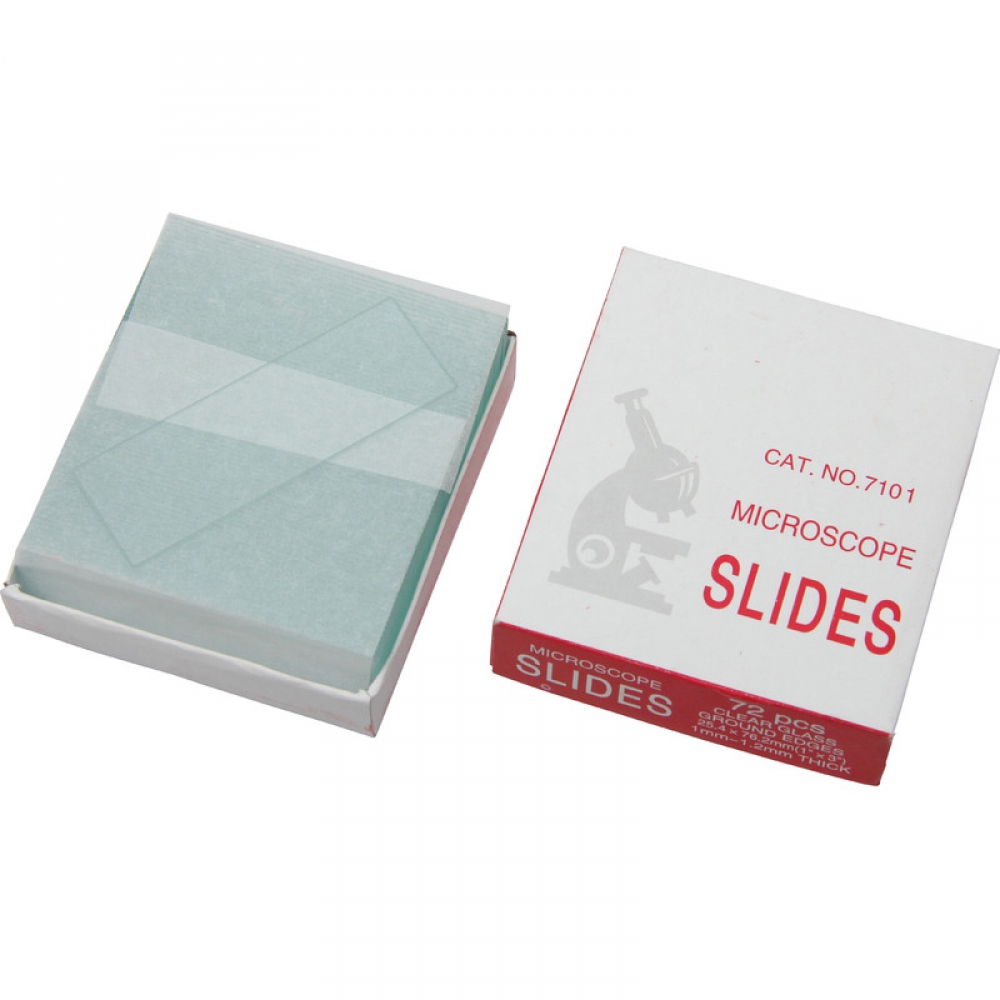 Omegon microscope slides 76x26 mm, ground edges, 50 pcs - 130133306