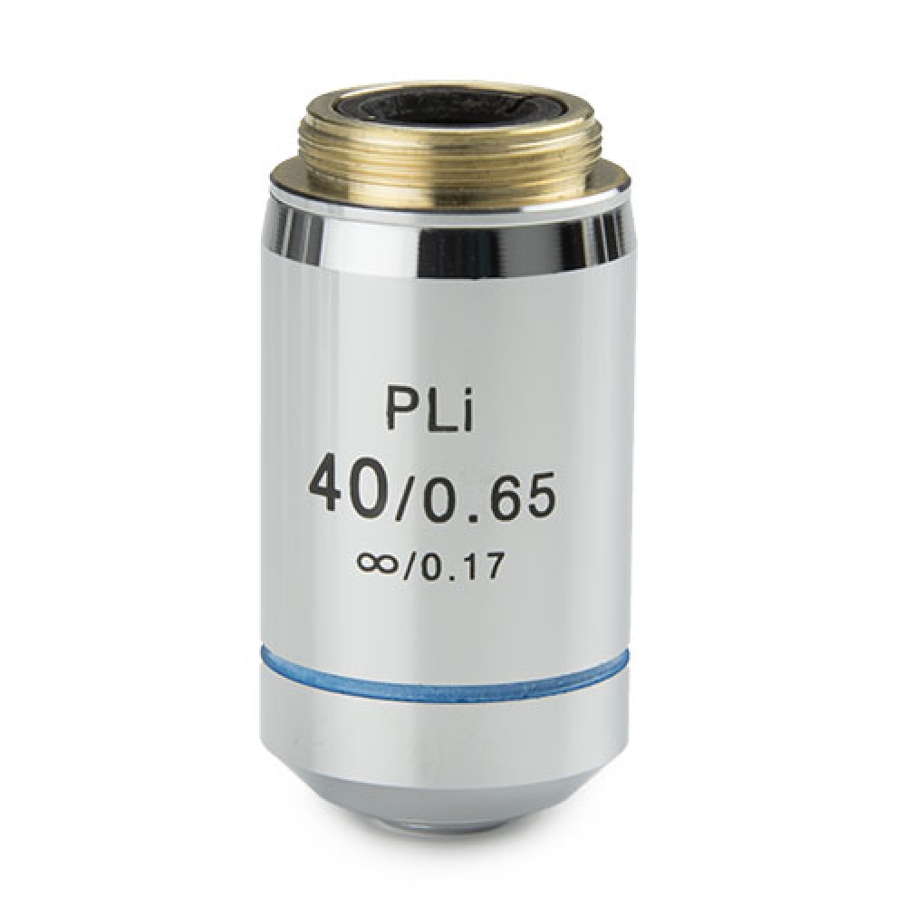 Euromex Plan PLi S40x/0.65 IOS objective. 0.17 mm cover glass correction. WD 0.54 mm - IS.7240