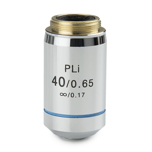 Euromex Plan PLi S40x/0.65 IOS objective. 0.17 mm cover glass correction. WD 0.54 mm - IS.7240