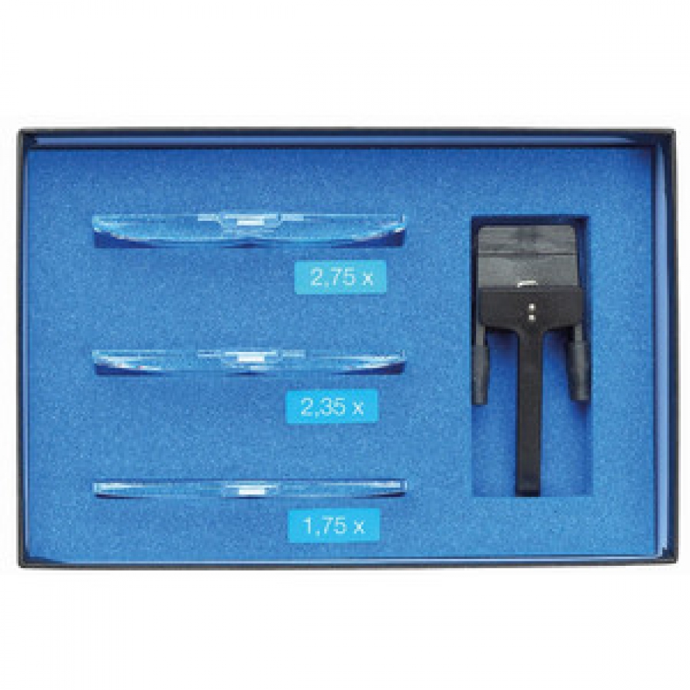 Schweizer Magnifying glass Basic-Line RIDO-CLIP, 1,75x, 2,35x, 2,75x - 141160064