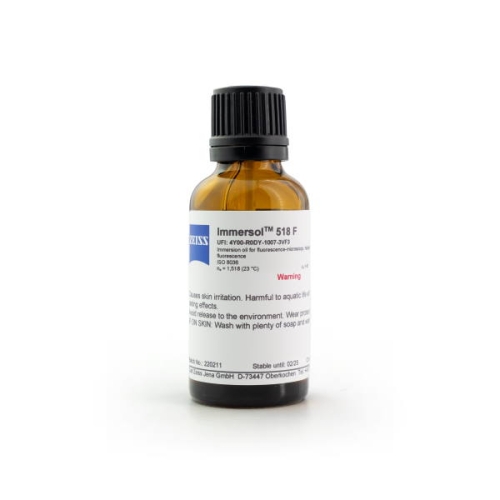 Zeiss Immersion oil Immersol 518 F fluorescence free, oiler 20 ml - 444960-0000-000