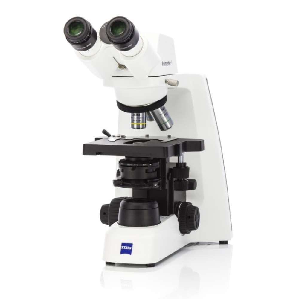 Zeiss Primostar 3 microscope, fix-K, bi, FOV20, 4 pos, D=0, ABBE 0.9, 75x40 - 415501-0061-000